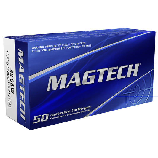 Magtech, .40 S&W, 180 Grain | Jacketed Hollow Point, JHP | 50 Rounds per Box 