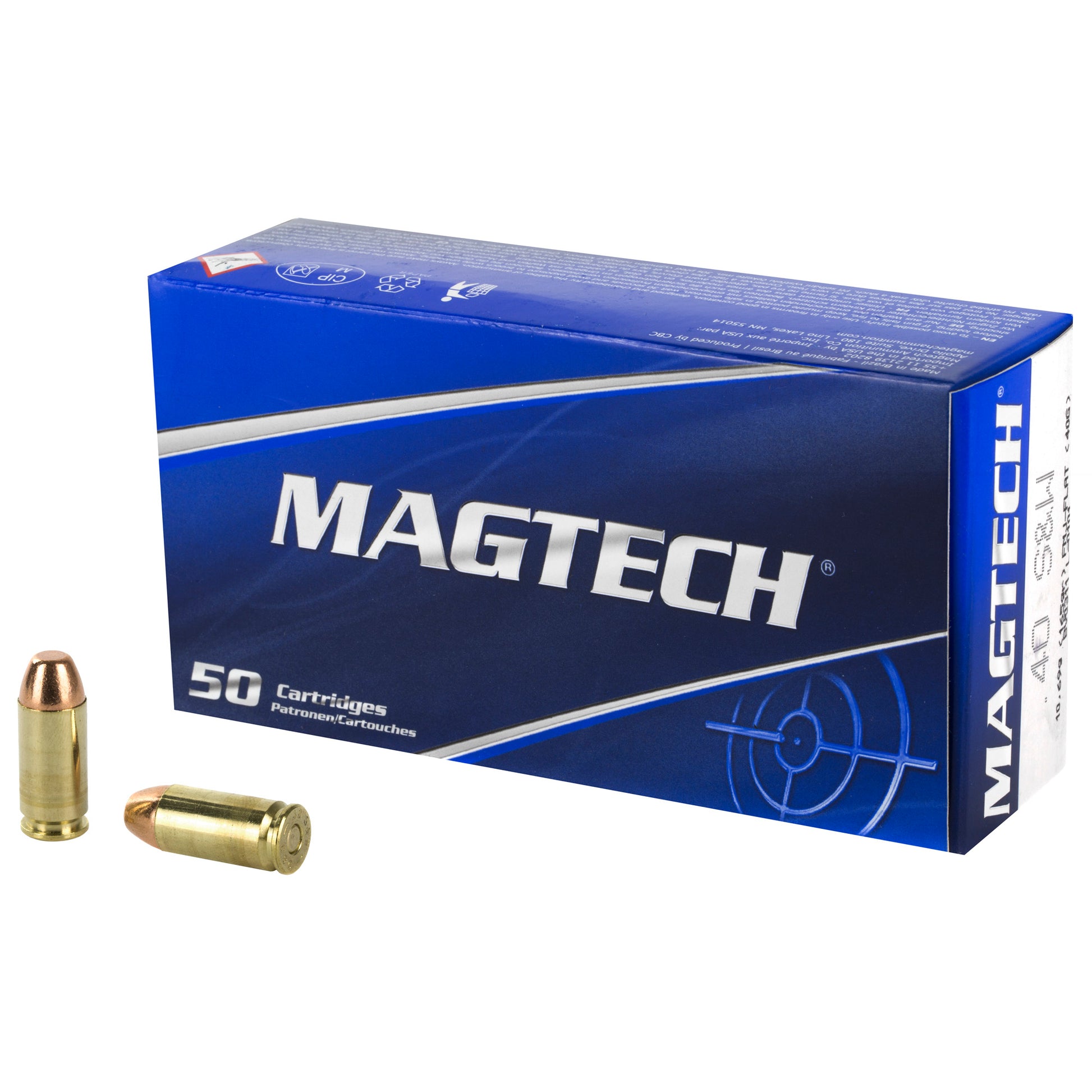 Magtech, .40 S&W, 165 Grain | Full Metal Jacket Flat, FMJ-Flat | 50 Rounds per Box