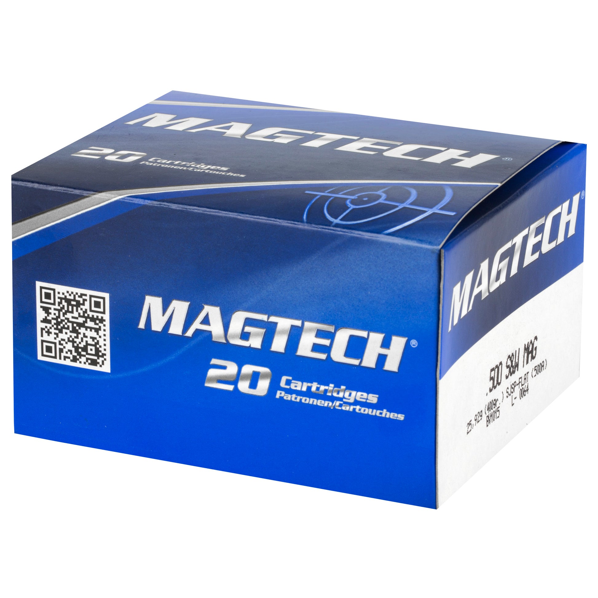 Magtech, .500 S&W, Magnum, Mag, 400 Grain, SJSP-FLAT, 20 Rounds per Box 