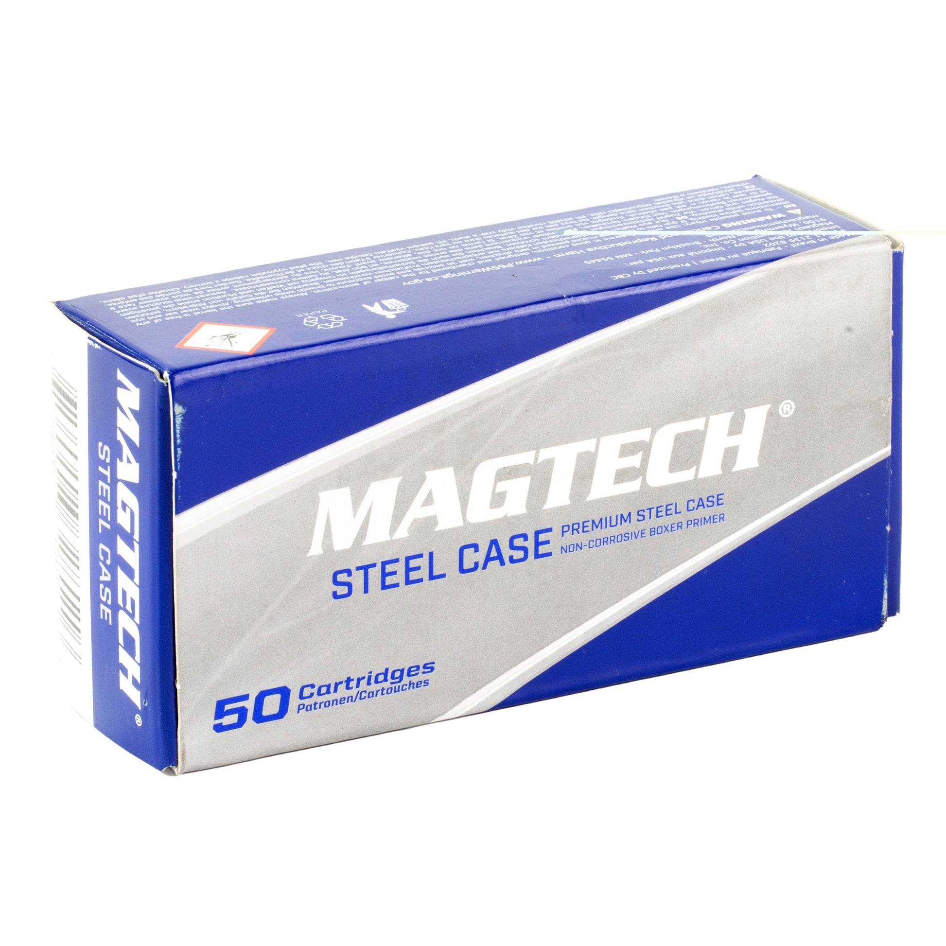 Magtech, 9mm Luger, 115 Grain | Full Metal Jacket, FMJ | Steel Case 50 Round Box 