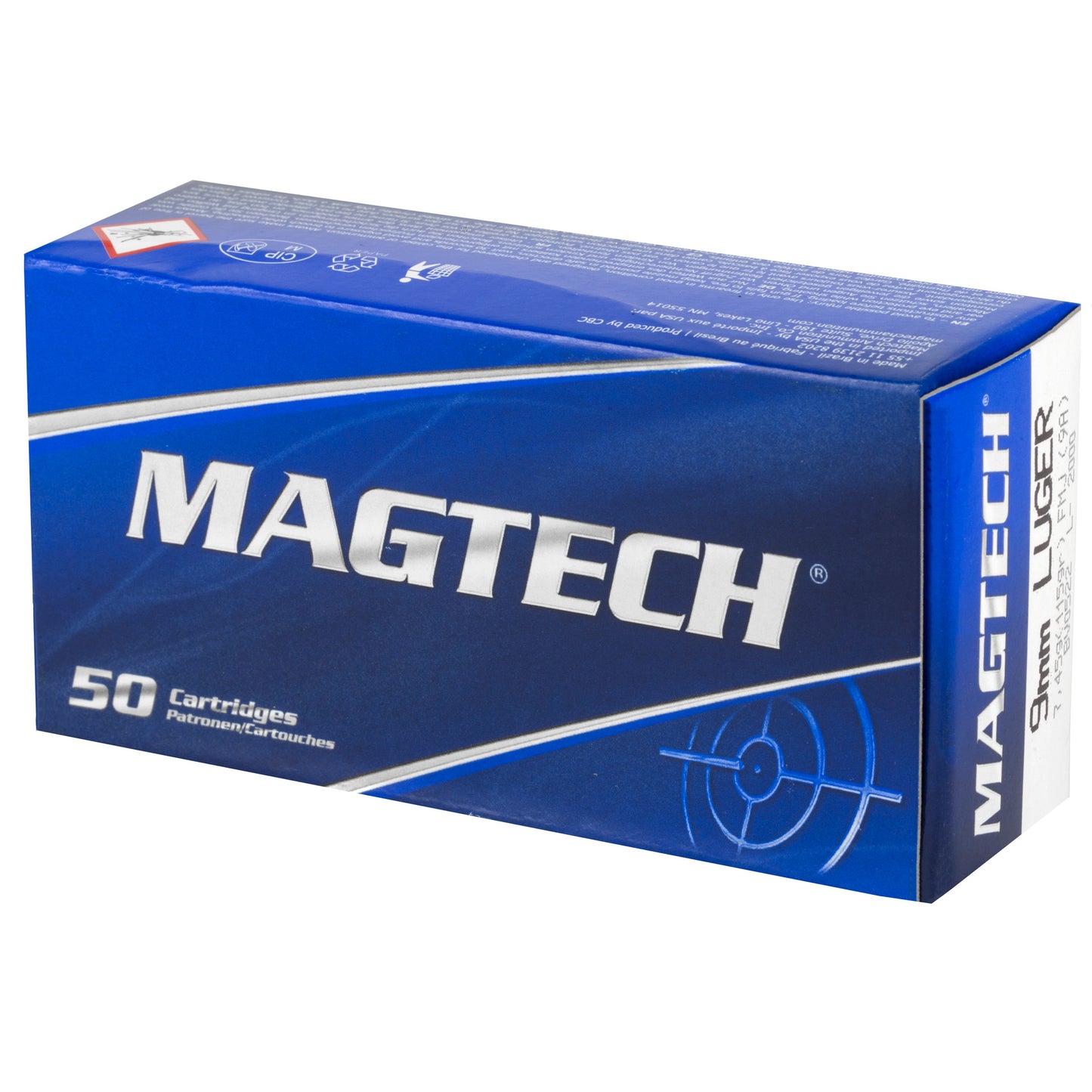 Magtech, 9mm Luger, 115 Grain | Full Metal Jacket, FMJ | 50 Round Box 