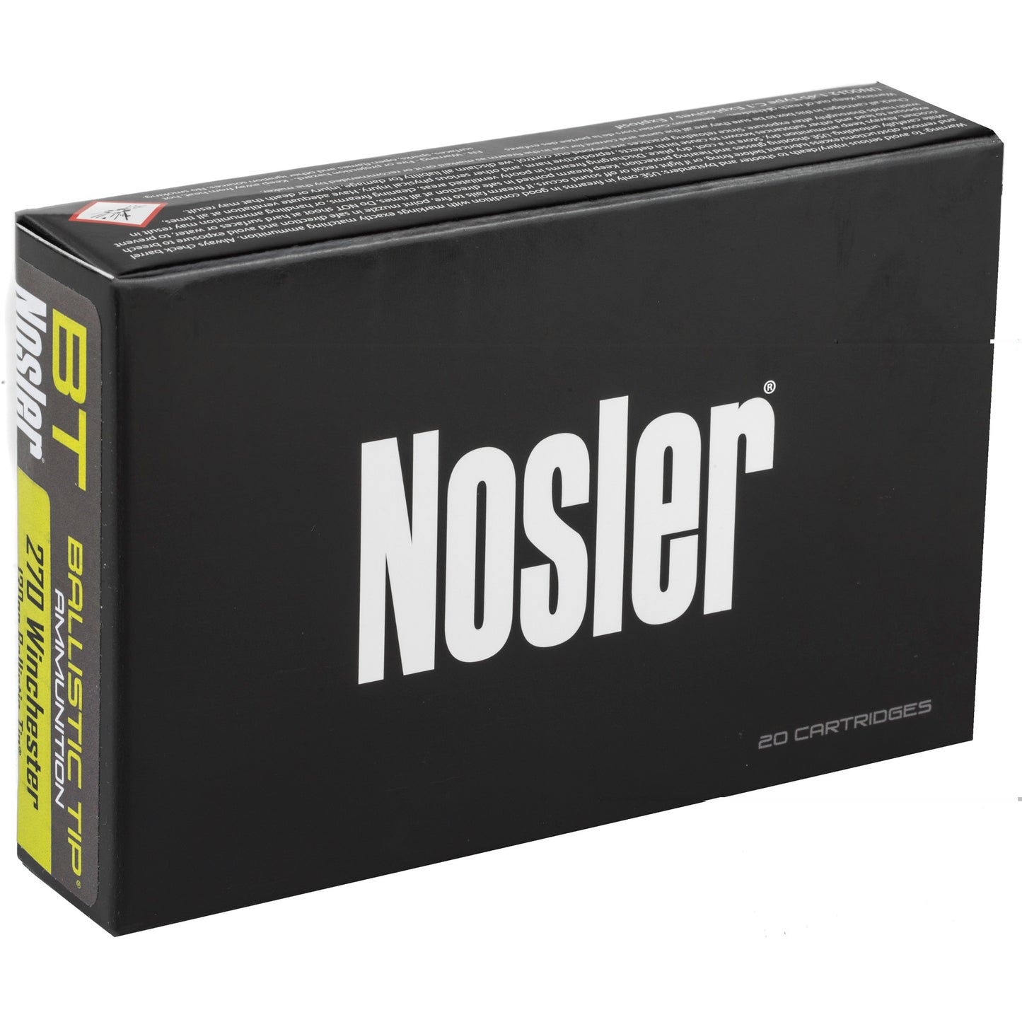 Nosler, Ballistic Tip Hunting, 270 Winchester, 130 Grain, Rifle Ammunition  (20 Round Box)