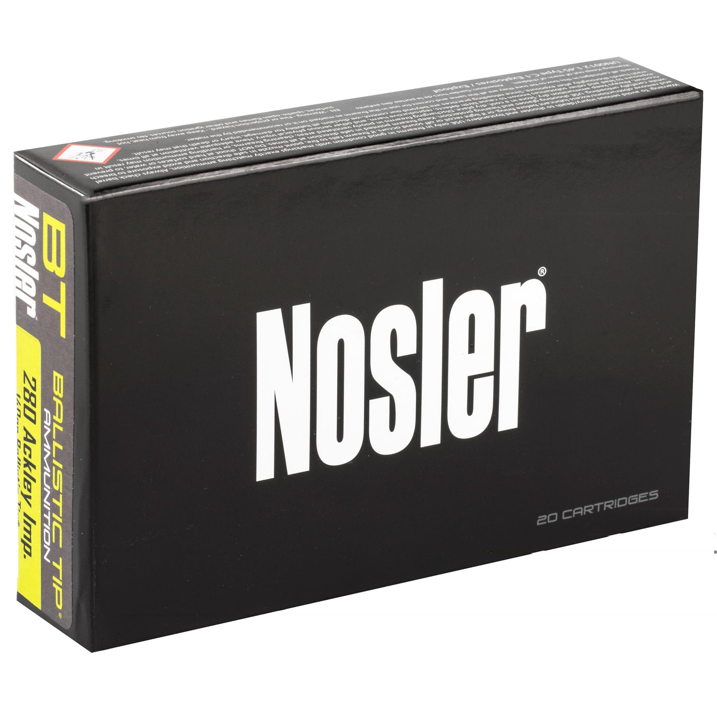 Nosler, Ballistic Tip Hunting, 280 Ackley Improved, 140 Grain, Rifle Ammunition  (20 Round Box)