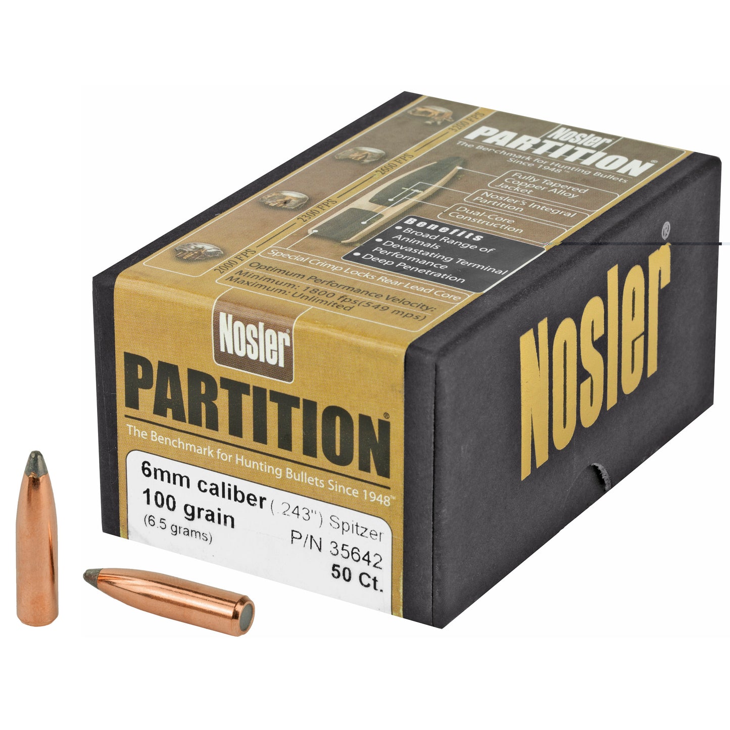 Nosler 6mm 100gr Sp Partition 50ct