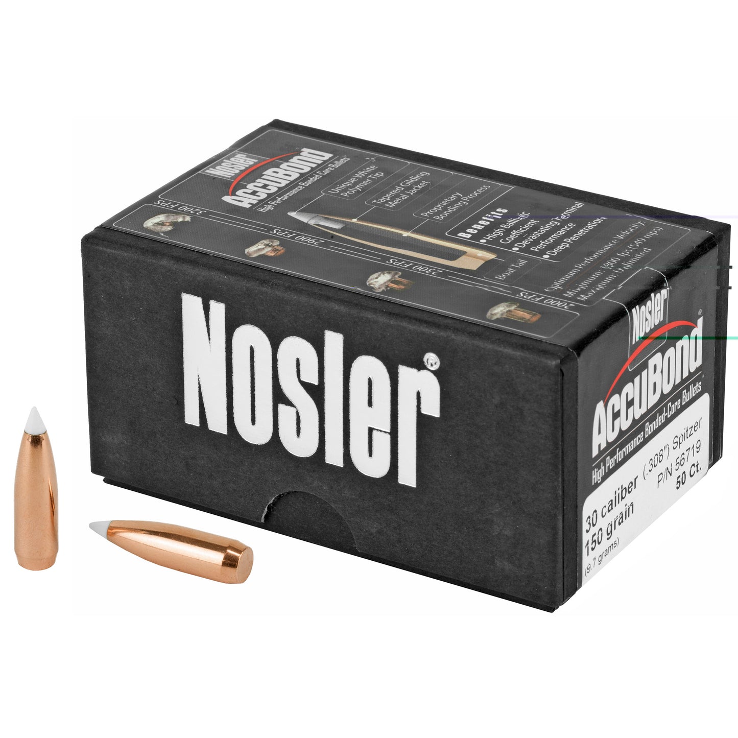 Nosler 30 Cal 150gr Accubond 50ct