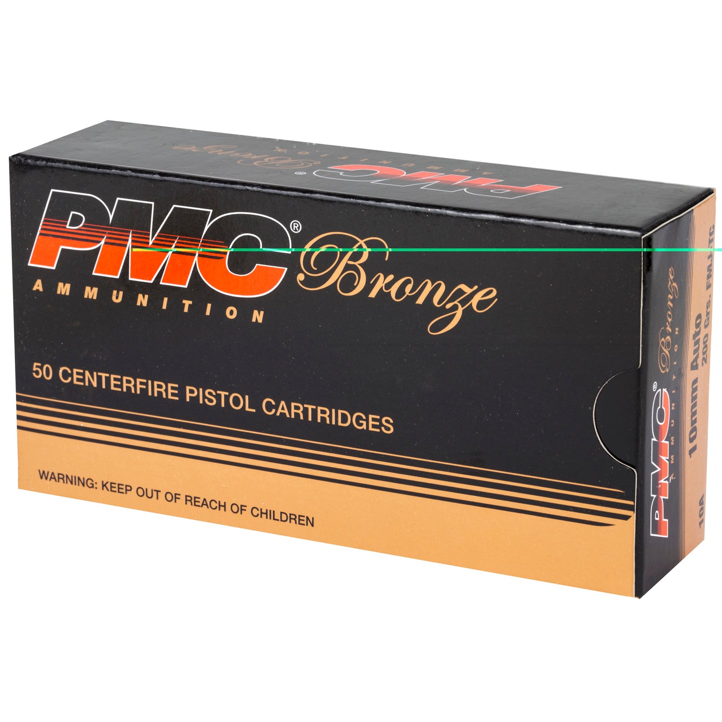 PMC Bronze 10mm, 200grain, Full Metal Jacket, FMJ, 50 Rounds per Box