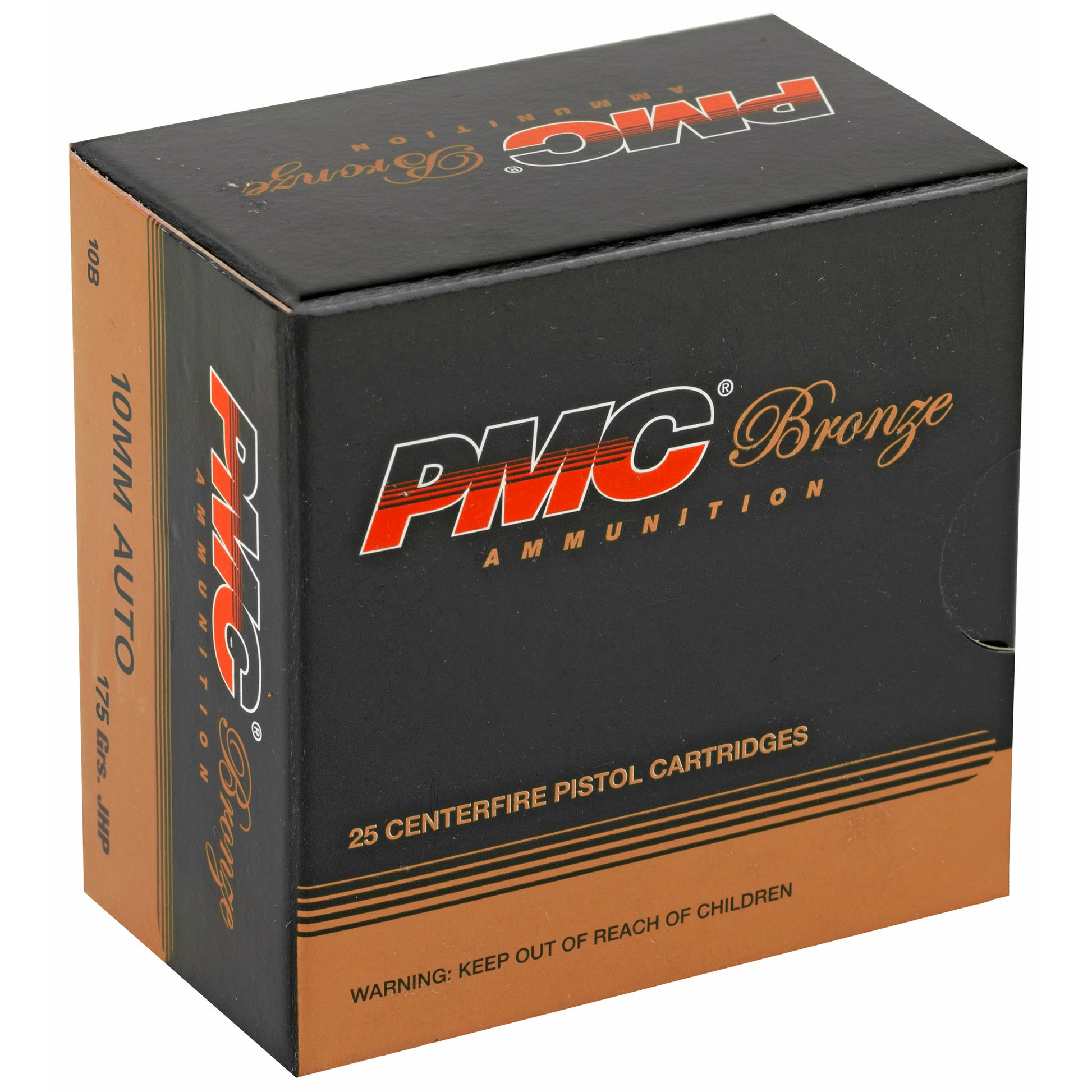 PMC Bronze 10mm, 170grain, Jacketed hollow point, JHP, 25 Rounds per Box