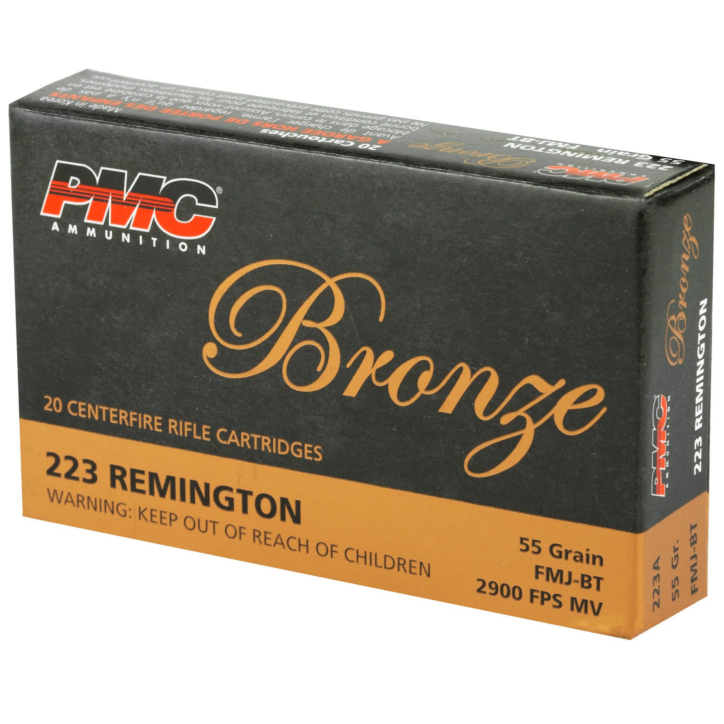 PMC Ammunition, Bronze, 223REM, 55 Grain | FMJ |  (20 Round Box)