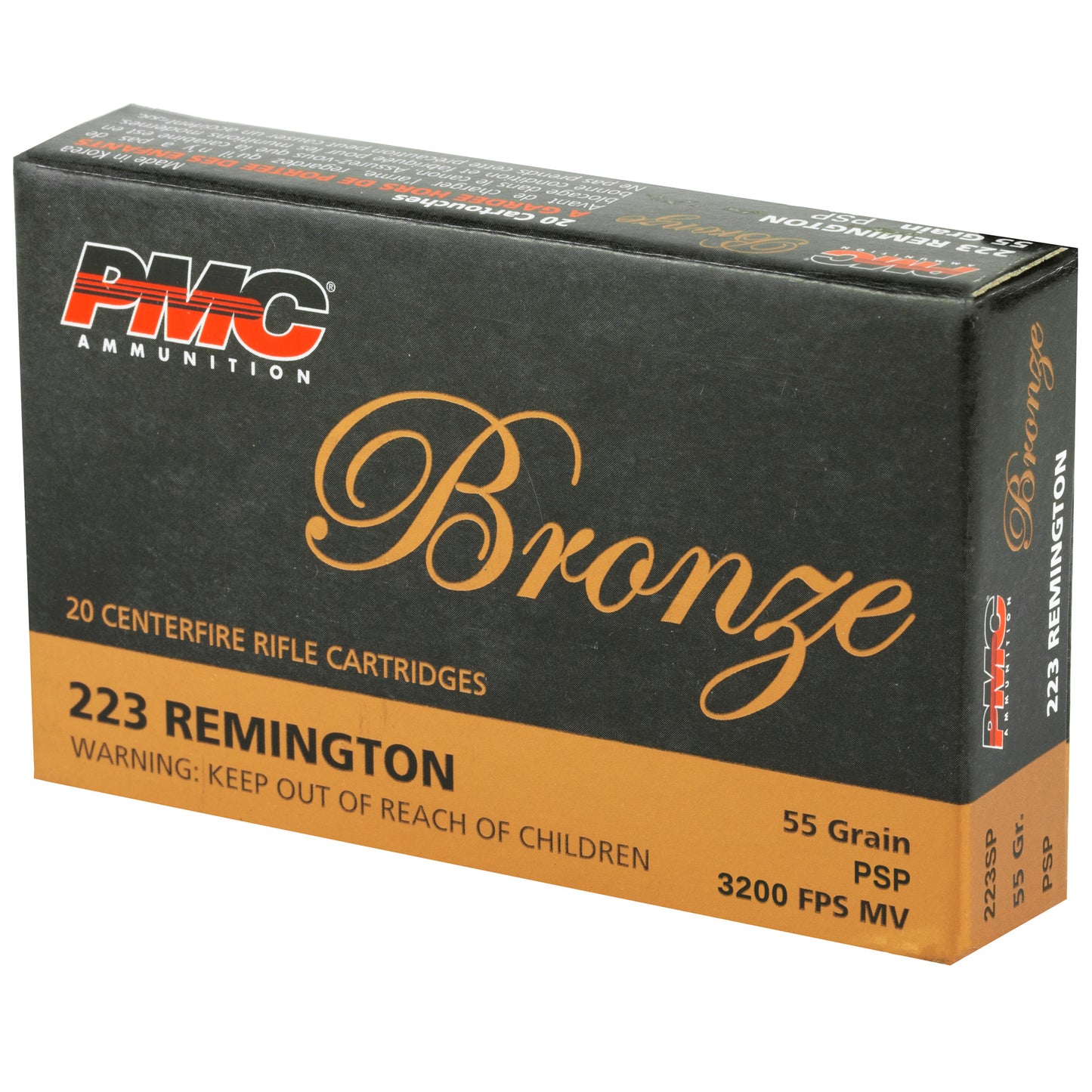 PMC Ammunition, Bronze, 223 Remington, 55 Grain | Soft Point |  (20 Round Box)