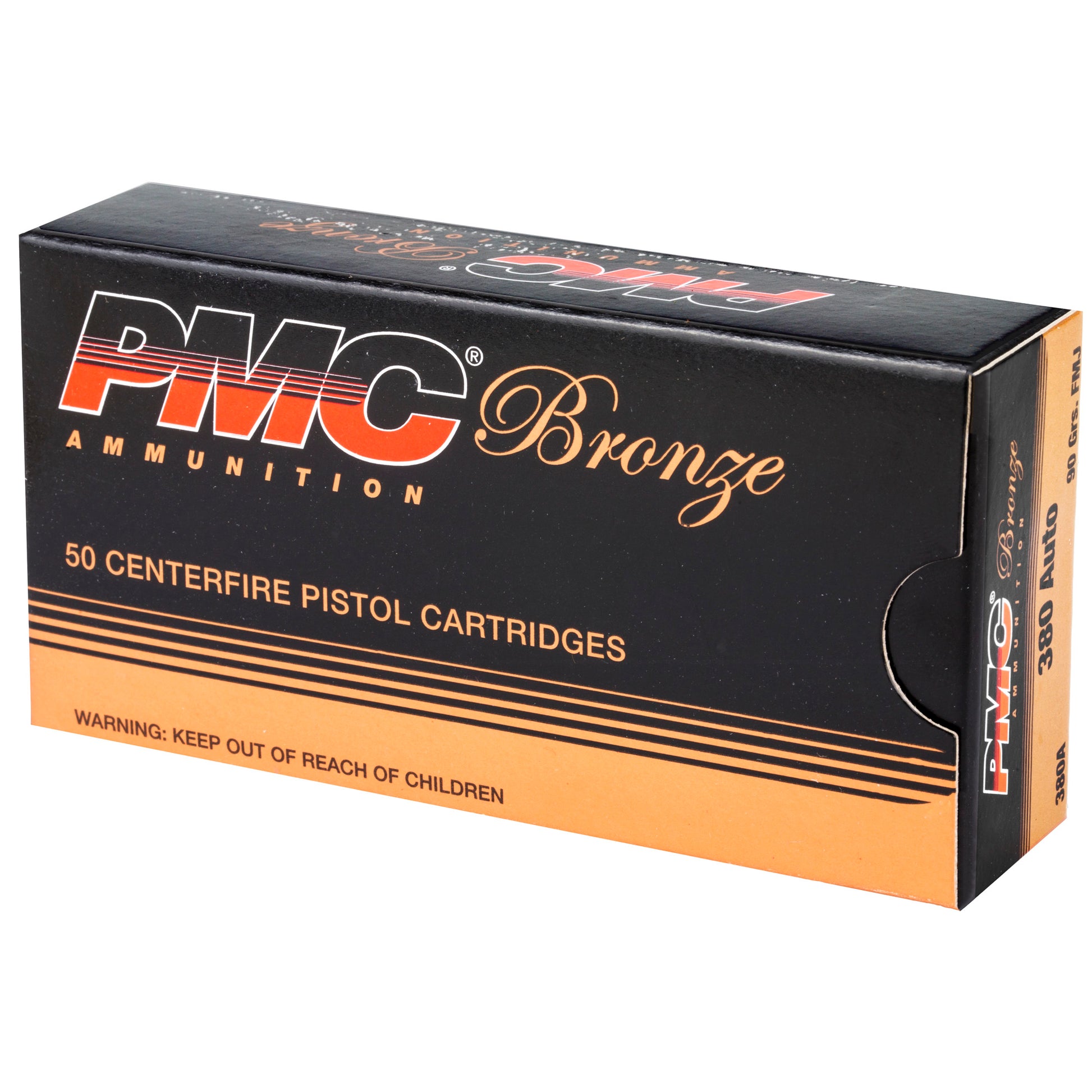 PMC Bronze, .380, Automatic Colt Pistol, ACP, 90 Grain | Full Metal Jacket, FMJ | 50 Rounds per Box