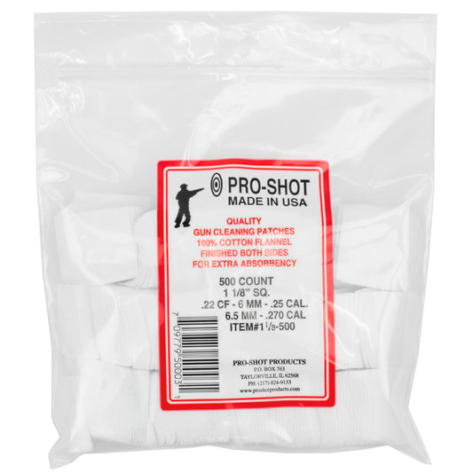 Pro-shot Patch .22-.270cal Sq 500 Ct