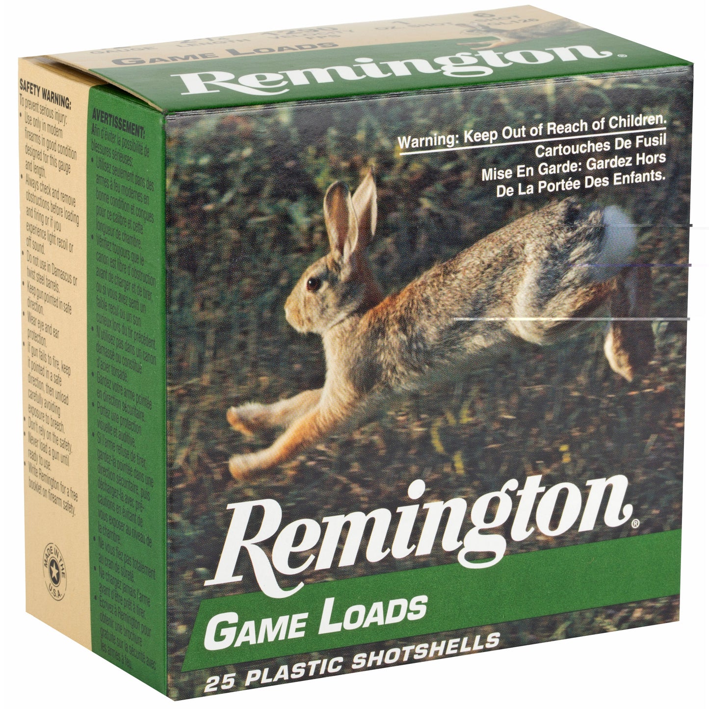 Remington, Game Load, 12 Gauge, 2.75", #6, 3.25 Dr, 1 oz.  (25 Round Box)