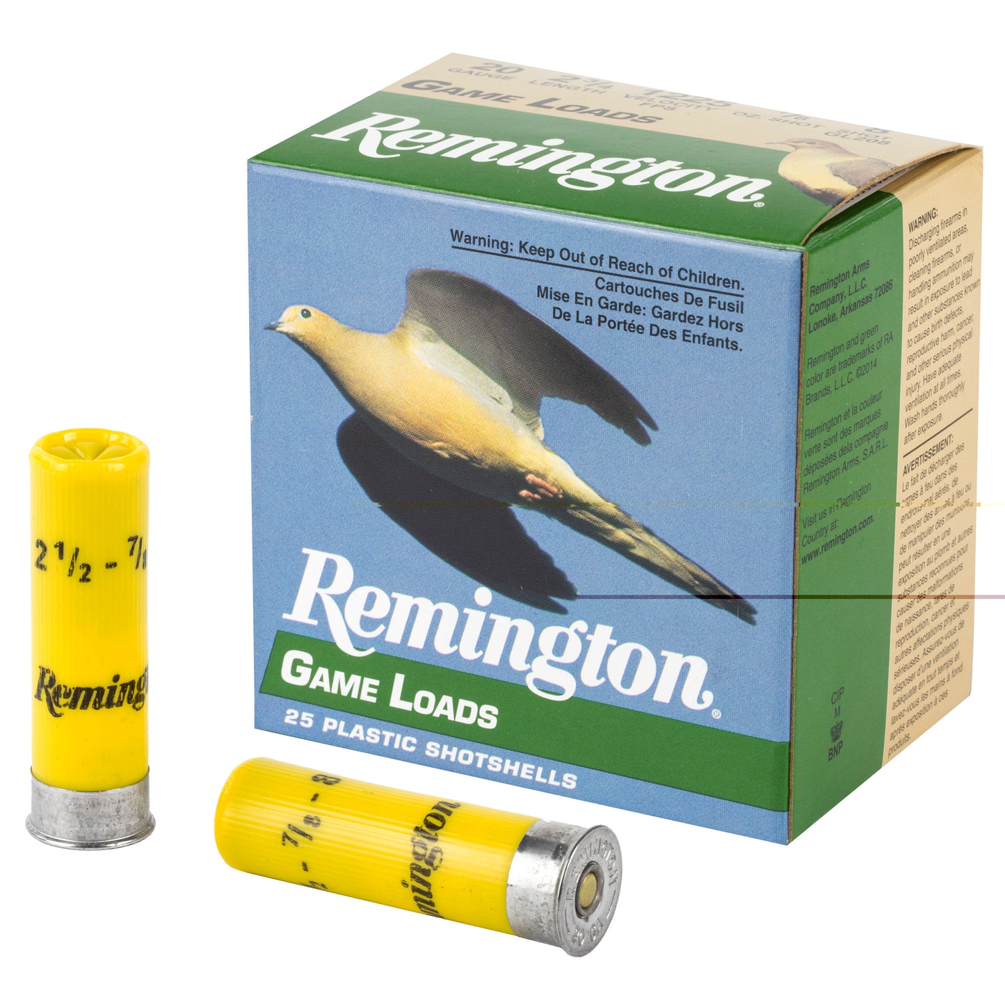 Remington Game Load 20ga 2 3/4" #8 (25 Round Box)