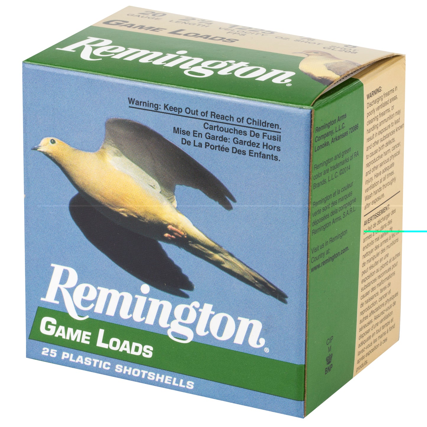 Remington Game Load 20ga 2 3/4" #8 (25 Round Box)