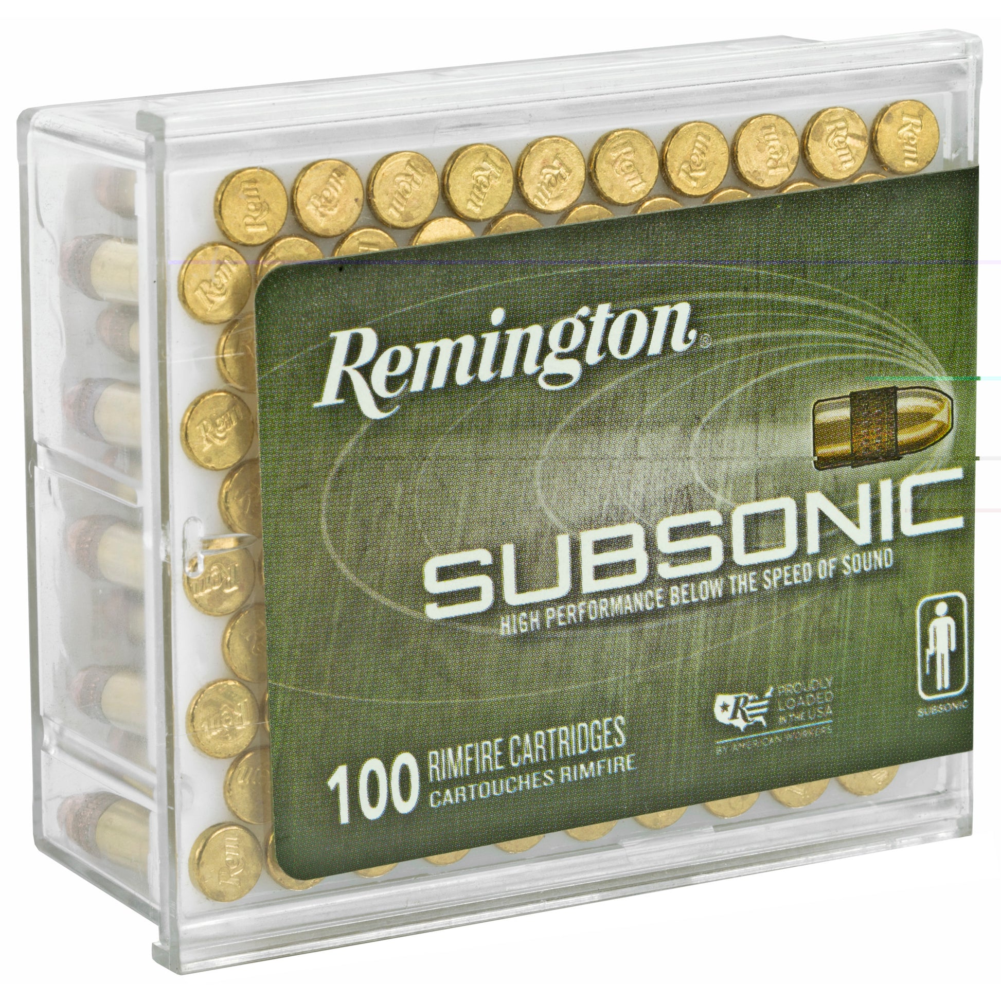 Remington, Subsonic, 22 LR, 40 Grain, Copper Plated Hollow Point, 100 Round Box