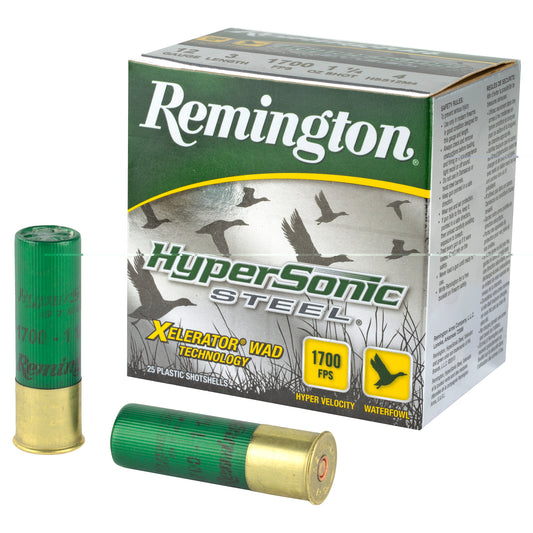 Remington Hypersonic Steel 12ga 3" #4  (25 Round Box)