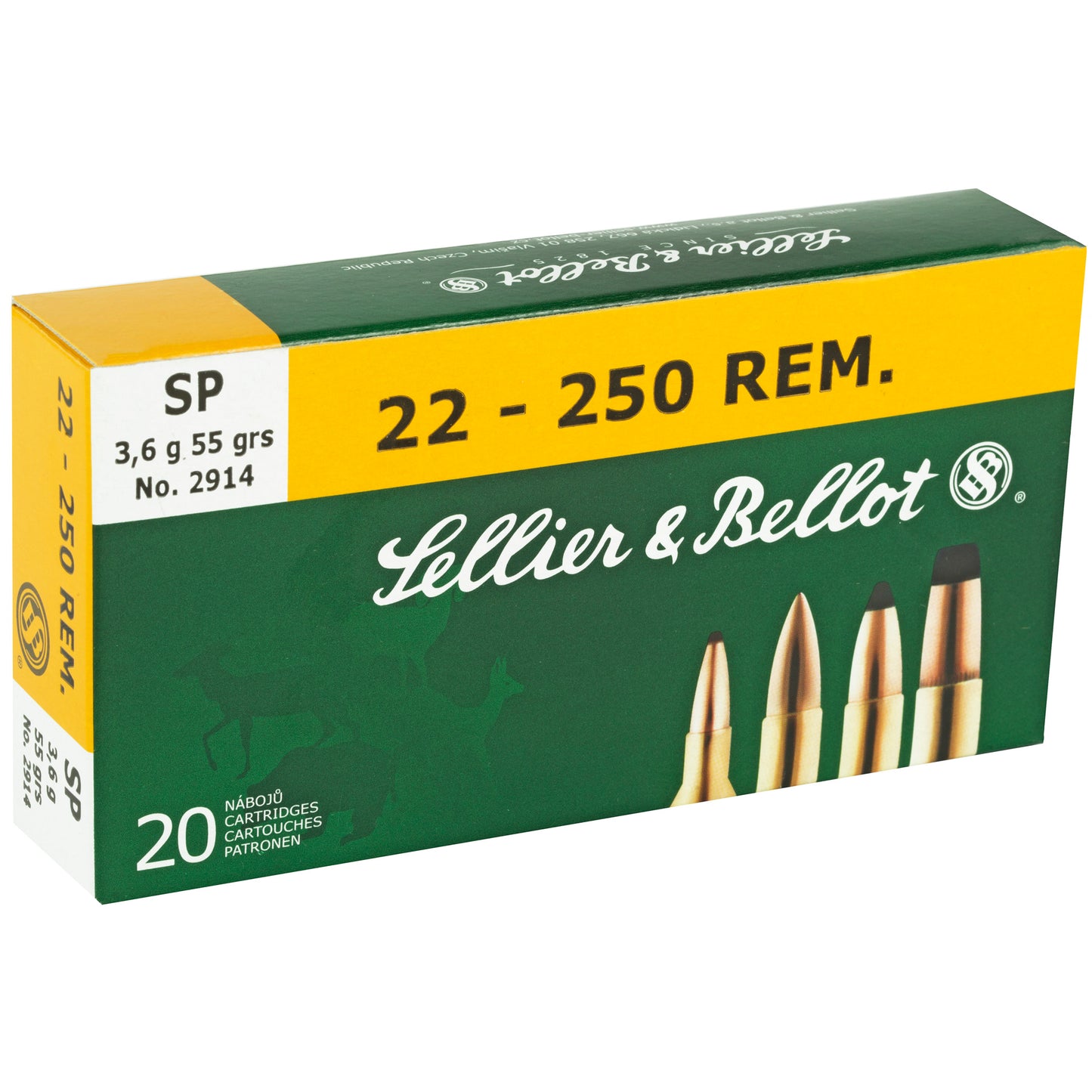 S&b 22-250 55gr Sp 20/500