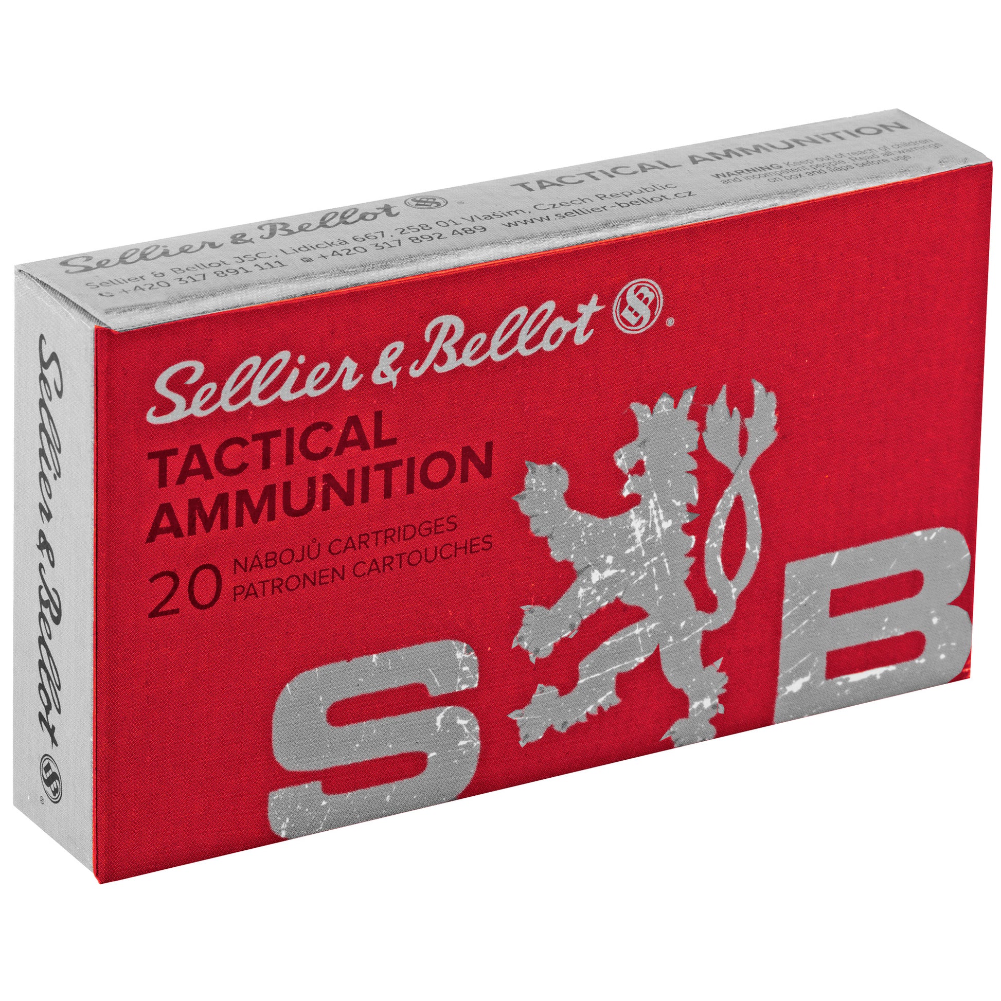 Sellier & Bellot, Precision Rifle Ammo, 308 Winchester, 168Gr, Boat Tail Hollow Point, 20 Round Box