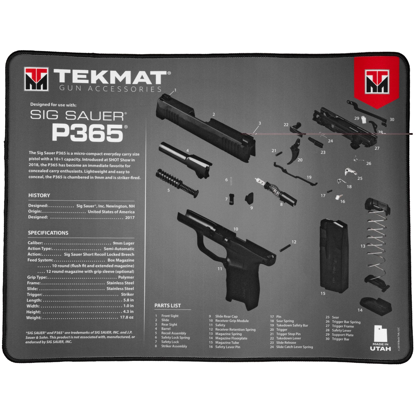 Tekmat Ultra Pstl Mat Sig P365