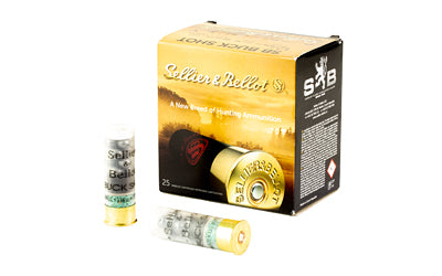 Sellier & Bellot, Shotshell, 12 Gauge, 2.75", 00 Buck, 12 Pellets  (25 Round Box)