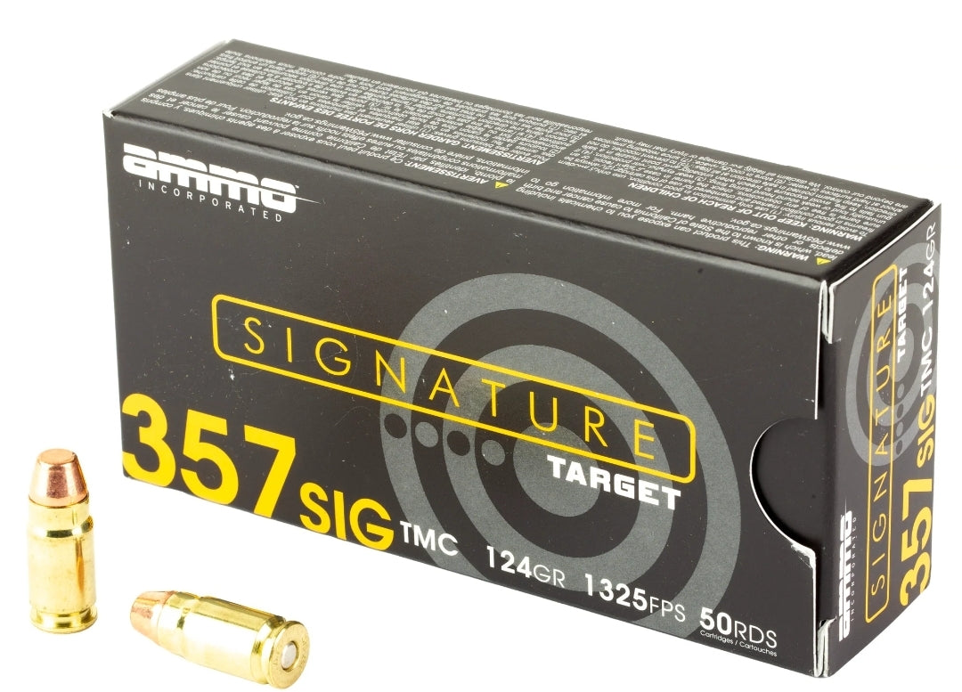 AMMO INC 357 SIG 124GR TMC (50 Round Box)