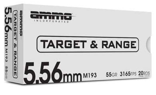 AMMO INC T&R 5.56 55GR M193 (20 Round Box)