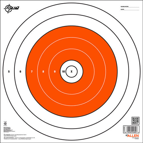 Allen Ez Aim Paper Bullseye - Target 12-pk 12"x12"