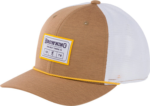 Browning Cap Mason 110 Mesh - Back Rec Patch W/rope Tan*!