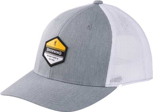 Browning Cap 720 Mesh Snapback - Hex Patch Heather Gray Osfm!