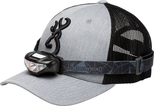 Browning Cap/headlamp Combo - Gray/blk W/100 Lumen Light*