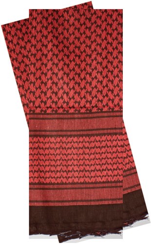 Red Rock Shemagh Head Wrap - Red/black