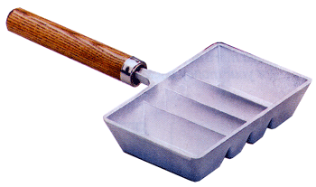 Lee Ingot Mold W/wood Handle - 4-cavity