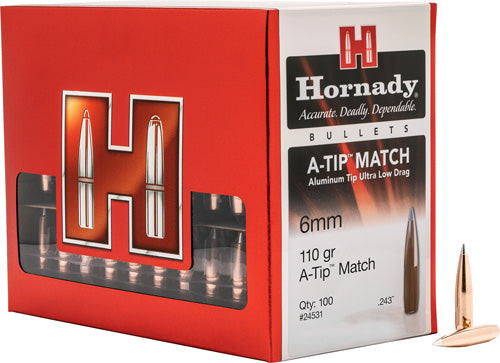 Hornady Bullets 6mm .243 - 110gr A-tip  100rd 10bx/cs