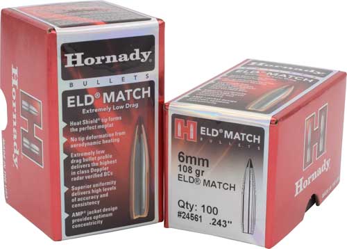 Hornady Bullets 6mm .243 - 108gr Eld-match 100ct 25bx/cs