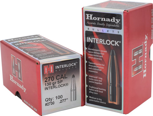 Hornady Bullets 270 Cal .277 - 130gr Jsp 100ct 25bx/cs