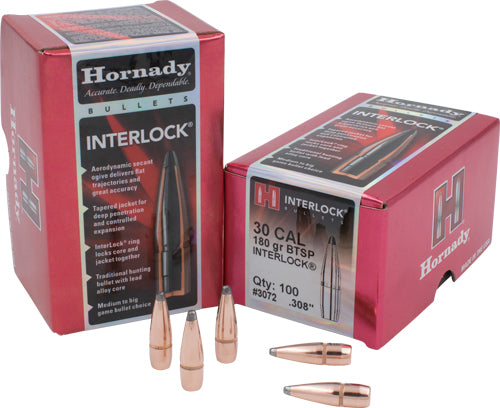 Hornady Bullets 30 Cal .308 - 180gr Jsp-bt 100ct 15bx/cs