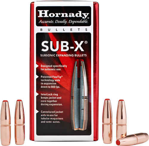 Hornady Bullets 30 Cal .308 - 190gr. Subsonic 100ct 15bx/cs