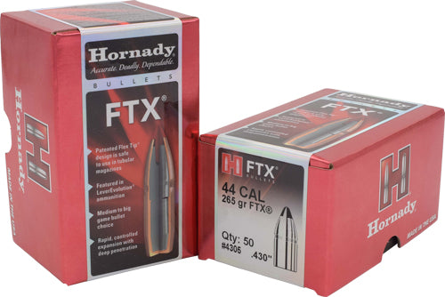 Hornady Bullets 44 Cal .430 - 265gr Ftx 50ct 15bx/cs