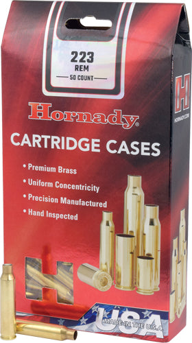 Hornady Unprimed Cases - .223 Rem 50pk 5bx/cs