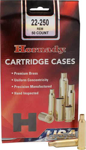 Hornady Unprimed Cases - 22-250 Rem 50pk 5bx/cs