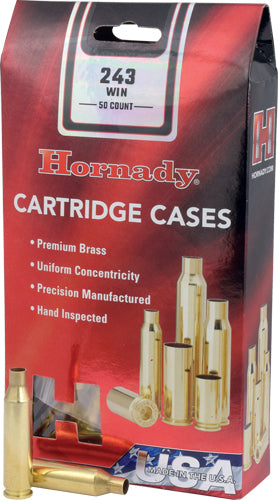 Hornady Unprimed Cases - .243 Win 50pk 5bx/cs