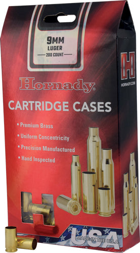 Hornady Unprimed Cases - 9mm Luger 200pk 5bx/cs