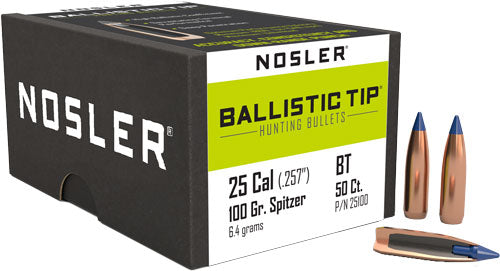 Nosler Bullets 25 Cal .257 - 100gr Ballistic Tip 50ct