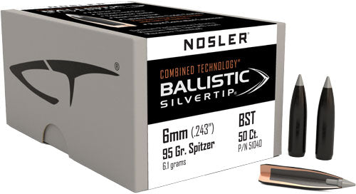 Nosler Bullets 6mm .243 - 95gr Ballistic Silver Tip 50ct