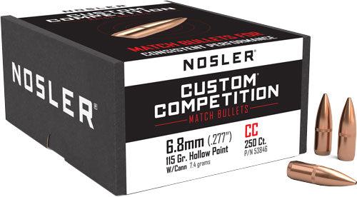 Nosler Bullets 6.8mm .277 - 115gr Hp-bt Custom Comp. 250ct