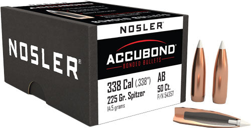 Nosler Bullets 338 Cal .338 - 225gr Accubond 50ct