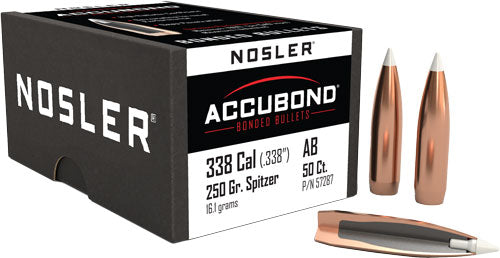 Nosler Bullets 338 Cal .338 - 250gr Accubond 50ct