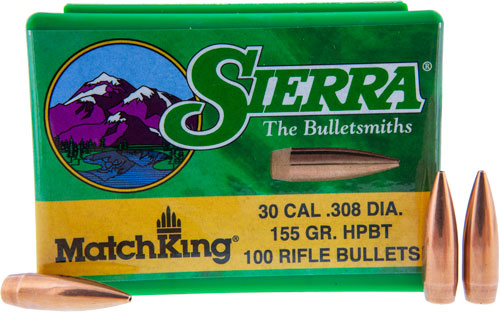 Sierra Bullets .30 Cal .308 - 155gr Hp-bt Match 100ct