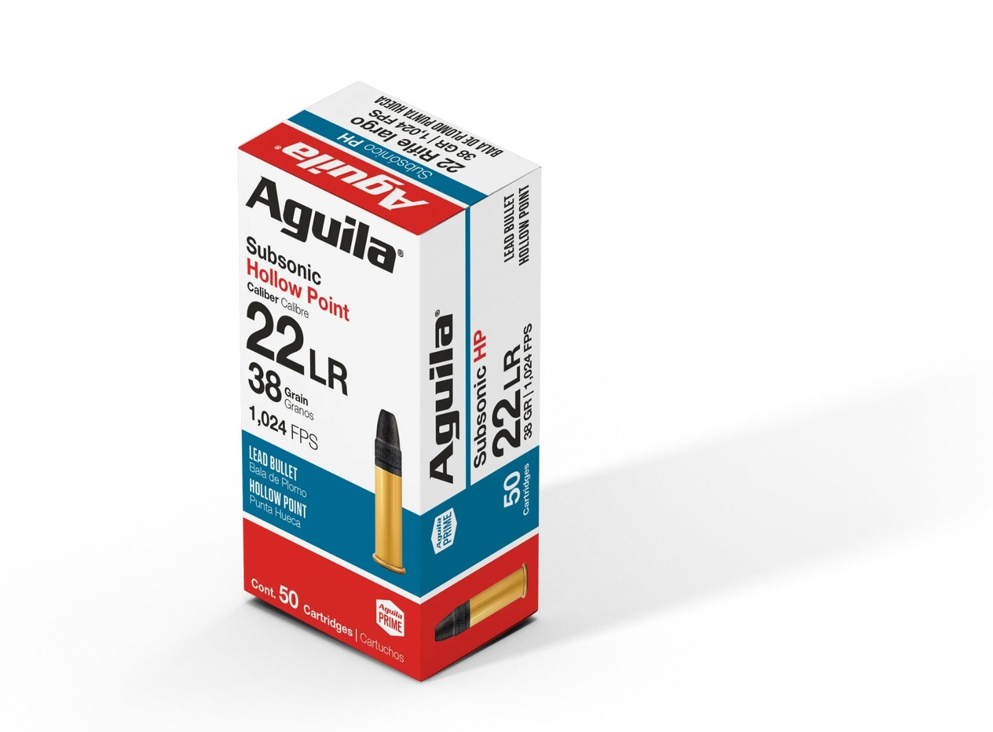 Aguila Ammunition .22 LR Subsonic Rifle Ammo - 38 Grain | Hollow Point | (50 Round Box)