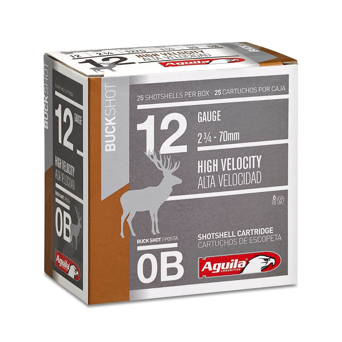 Aguila Ammunition 12ga Buckshot 2.75 inch Shotgun Shells - 0Buck | 1275 fps | (25 Round Box)